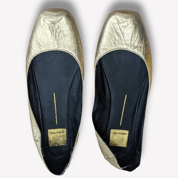 Dolce Vita Gold Flats, 6.5 - Picture 2 of 7